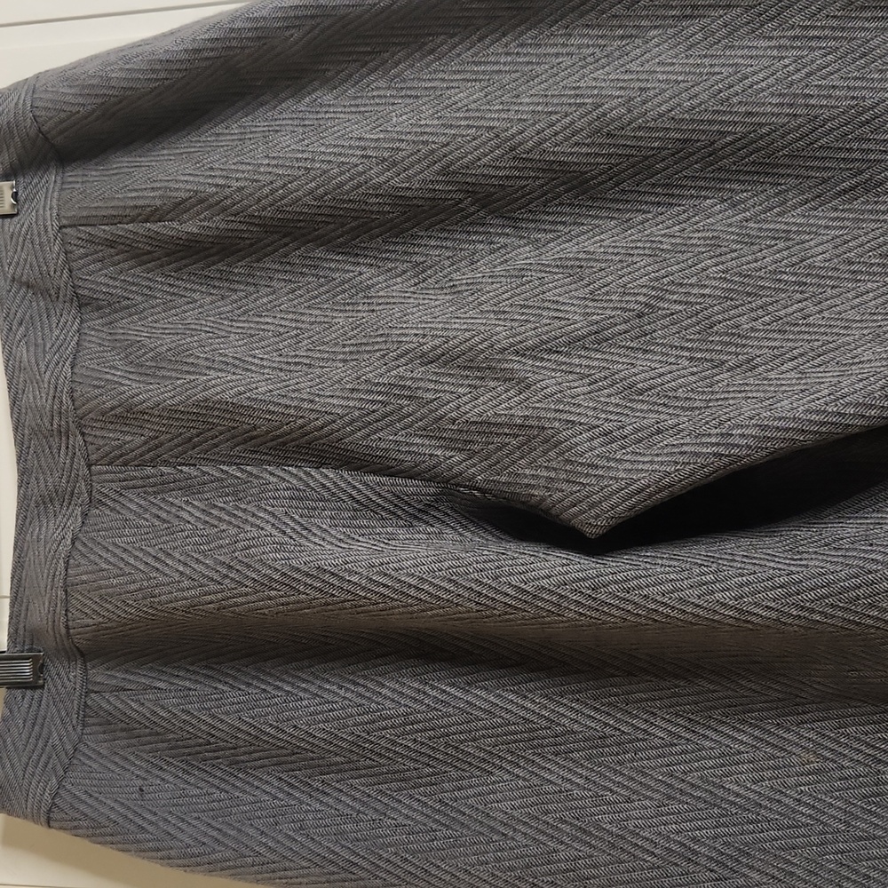 Gray 100% Wool Herringbone Classic Office English… - image 6